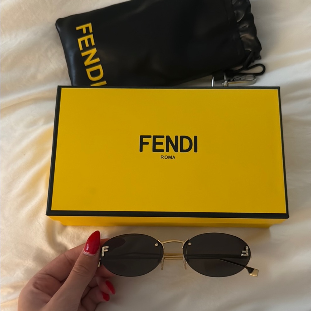 Fendi Black and Yellow Sunglasses Luxury Accessories